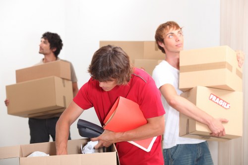 Loading furniture into a van for a Holborn move