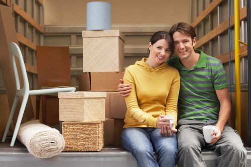 Preparing belongings for a house move in Holborn